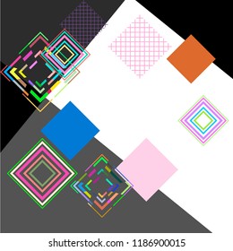 abstract geometry background with rhombus. Vector template for your design