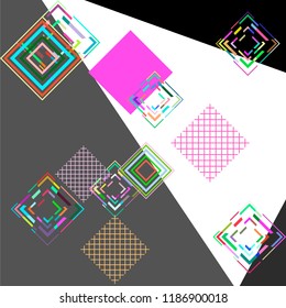 abstract geometry background with rhombus. Vector template for your design