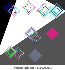 abstract geometry background with rhombus. Vector template for your design