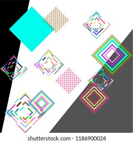 abstract geometry background with rhombus. Vector template for your design