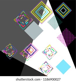 abstract geometry background with rhombus. Vector template for your design