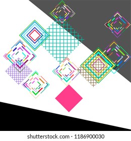 abstract geometry background with rhombus. Vector template for your design