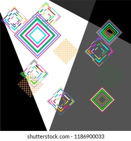 abstract geometry background with rhombus. Vector template for your design