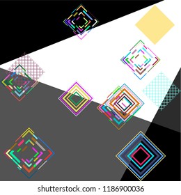 abstract geometry background with rhombus. Vector template for your design