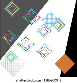 abstract geometry background with rhombus. Vector template for your design