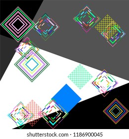 abstract geometry background with rhombus. Vector template for your design