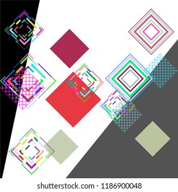 abstract geometry background with rhombus. Vector template for your design