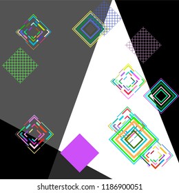 abstract geometry background with rhombus. Vector template for your design