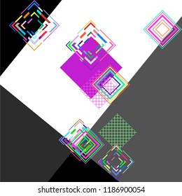 abstract geometry background with rhombus. Vector template for your design