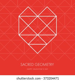 Abstract Geometry Background. Sacred symbol. Heart. Love. Vector