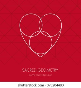 Abstract Geometry Background. Sacred symbol. Heart. Love. Vector