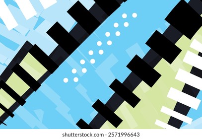abstract geometry background with sharp shapes and bold blue color	