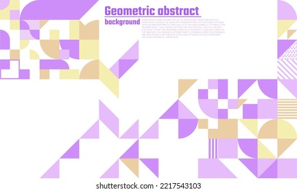 Abstract geometry background, with soft purples and subtle yellows. Suitable for all types of web backgrounds, banners and other graphic designs