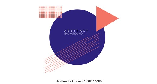 Abstract geometry background with teal orange purple color