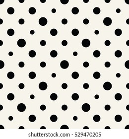 Abstract geometry black and white deco art halftone polka pattern