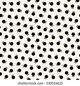 Abstract geometry black and white deco art memphis fashion pattern