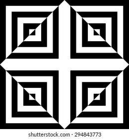 Abstract geometry black and white hipster fashion pillow pattern