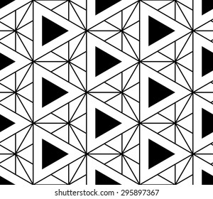 Abstract geometry black and white hipster fashion pillow pattern