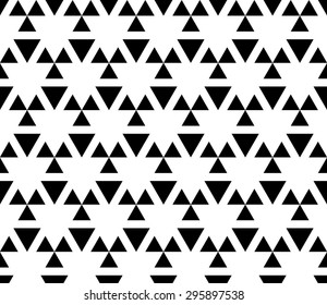 Abstract geometry black and white hipster fashion triangle pattern