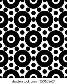 Abstract geometry black and white hipster fashion pillow circles pattern