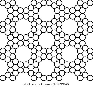 Abstract geometry black and white hipster fashion pillow circles pattern