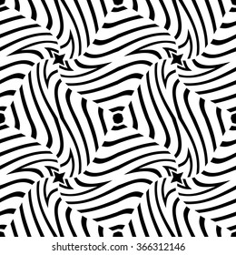 Abstract geometry black and white hipster fashion pillow pattern