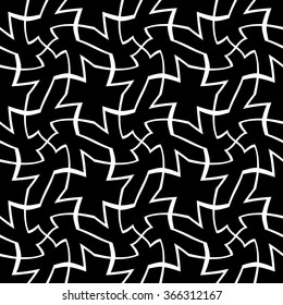 Abstract geometry black and white hipster fashion pillow pattern