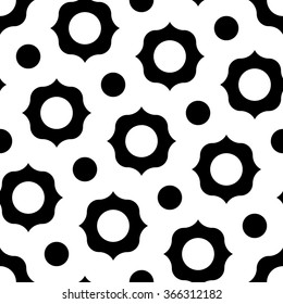 Abstract geometry black and white hipster fashion pillow pattern