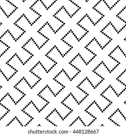 Abstract geometry black and white hipster fashion pillow pattern