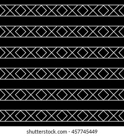 Abstract geometry black and white hipster fashion pillow boho pattern