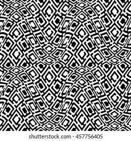 Abstract geometry black and white hipster fashion pillow squares pattern