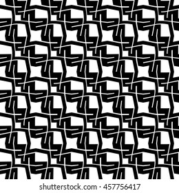 Abstract geometry black and white hipster fashion pillow maze pattern