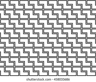 Abstract geometry black and white hipster fashion graphic print