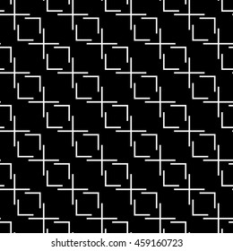 Abstract geometry black and white hipster fashion pillow pattern