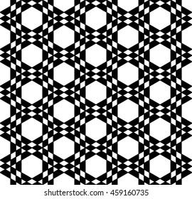 Abstract geometry black and white hipster fashion pillow pattern