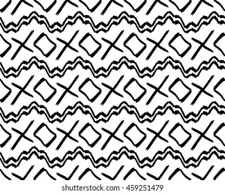 Abstract geometry black and white hipster fashion pillow unusual pattern