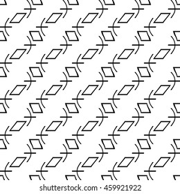 Abstract geometry black and white hipster fashion pillow boho pattern