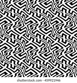 Abstract geometry black and white hipster fashion pillow pattern