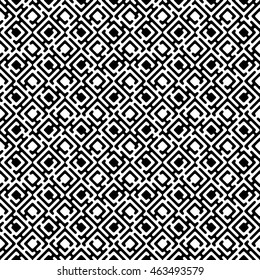 Abstract geometry black and white hipster fashion pillow squares pattern