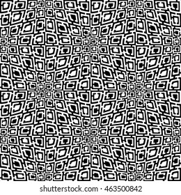 Abstract geometry black and white hipster fashion pillow squares pattern