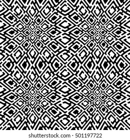 Abstract geometry black and white hipster fashion pillow squares pattern