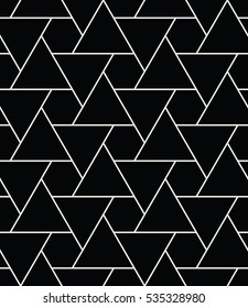 Abstract geometry black and white hipster fashion pillow triangle grid pattern