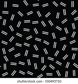 Abstract geometry black and white memphis style fashion pattern