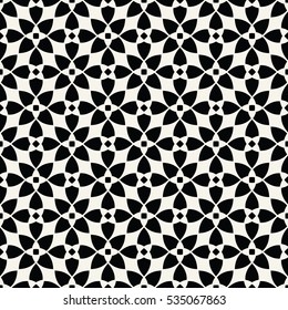 Abstract geometry black and white ornament deco art pattern
