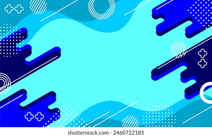 abstract geometry blue background. flat design style