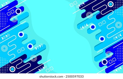 abstract geometry blue background. flat design style