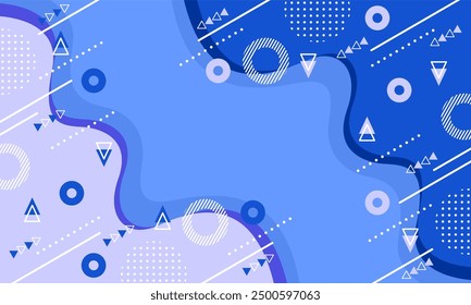 abstract geometry blue background. flat design style