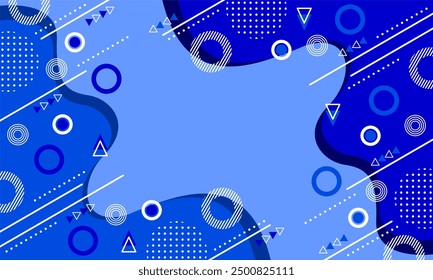 abstract geometry blue background. flat design style