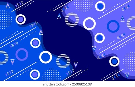 abstract geometry blue background. flat design style