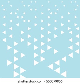 Abstract geometry blue deco art triangles pattern